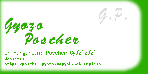 gyozo poscher business card